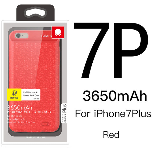 Iphone 7plus Plus Charging Case External Backup Power Battery Fast
