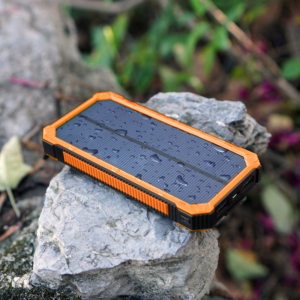 Solar Power Bank 15000mah With LED Lamp