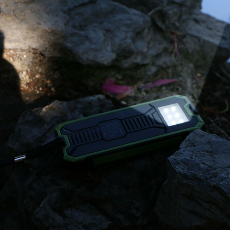 Solar Power Bank 15000mah With LED Lamp