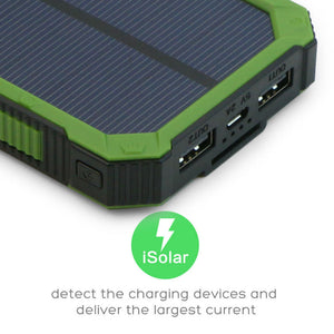 Solar Power Bank 15000mah With LED Lamp