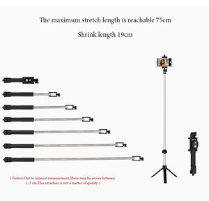 Selfie Stick+Tripod+Bluetooth Shutter Remote Controller