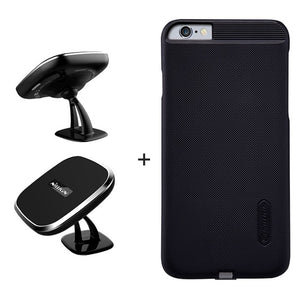 iPhone 6/ 6s case 4.7'' Qi wireless car charger Pad magnetic +receiver case
