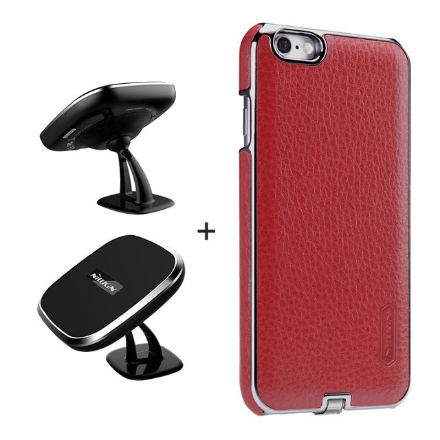 iPhone 6/ 6s case 4.7'' Qi wireless car charger Pad magnetic +receiver case