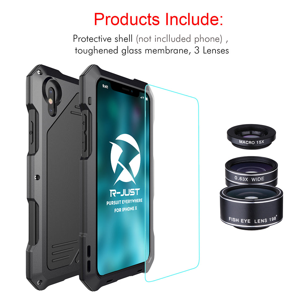 iPhone Doom armor Dirt Shockproof +Tempered glass+lens