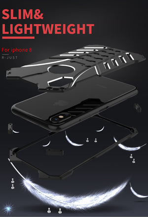Luxury Aluminum Metal Armor Case for iPhone X