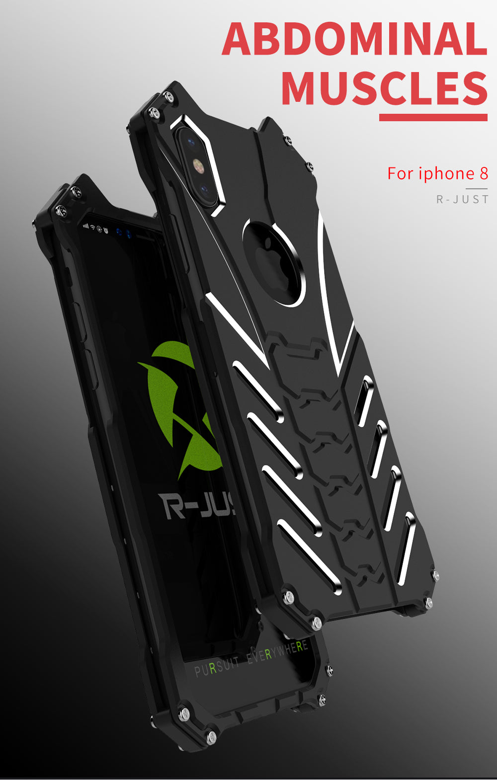 Luxury Aluminum Metal Armor Case for iPhone X