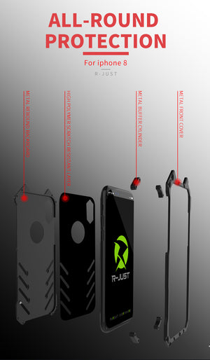 Luxury Aluminum Metal Armor Case for iPhone X