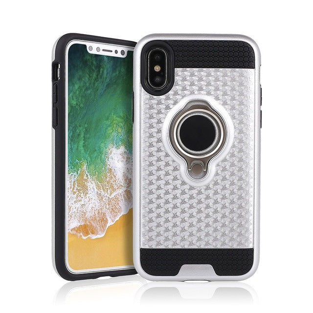 iPhone X magnetic finger ring holder