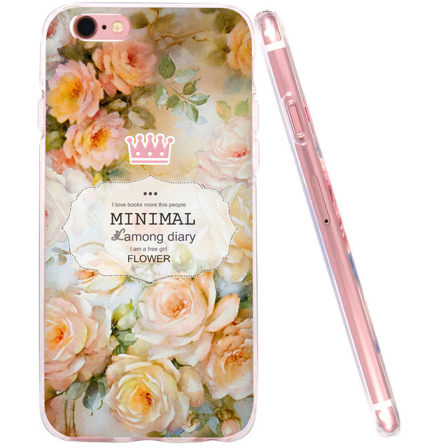 Flower Soft silicone Shell for Apple iPhone