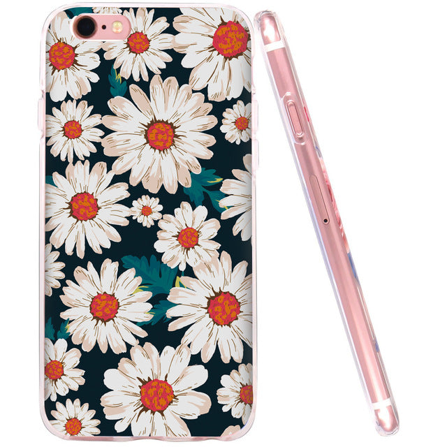 Flower Soft silicone Shell for Apple iPhone