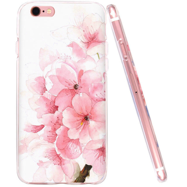 Flower Soft silicone Shell for Apple iPhone