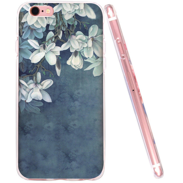 Flower Soft silicone Shell for Apple iPhone