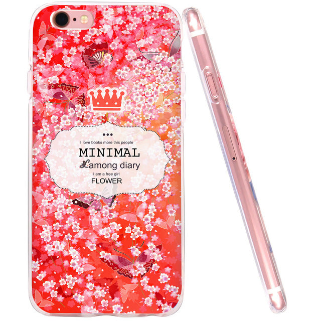 Flower Soft silicone Shell for Apple iPhone