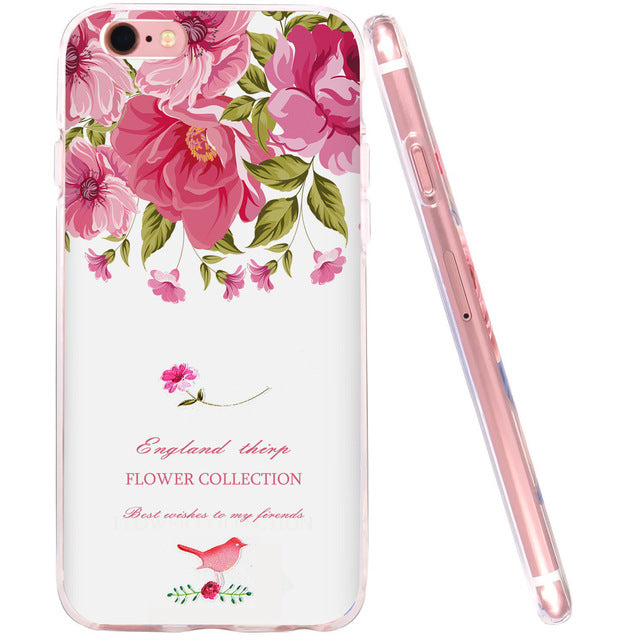 Flower Soft silicone Shell for Apple iPhone
