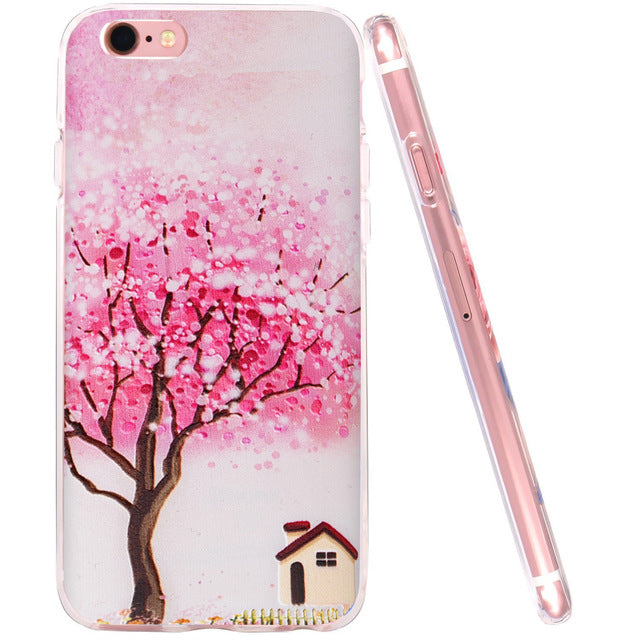 Flower Soft silicone Shell for Apple iPhone