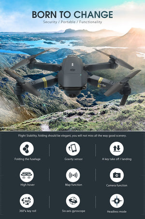 Black Dragon Foldable Arm RC Quadcopter Drone