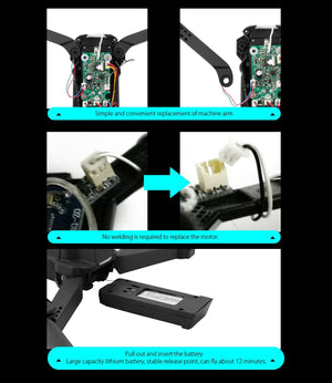 Black Dragon Foldable Arm RC Quadcopter Drone