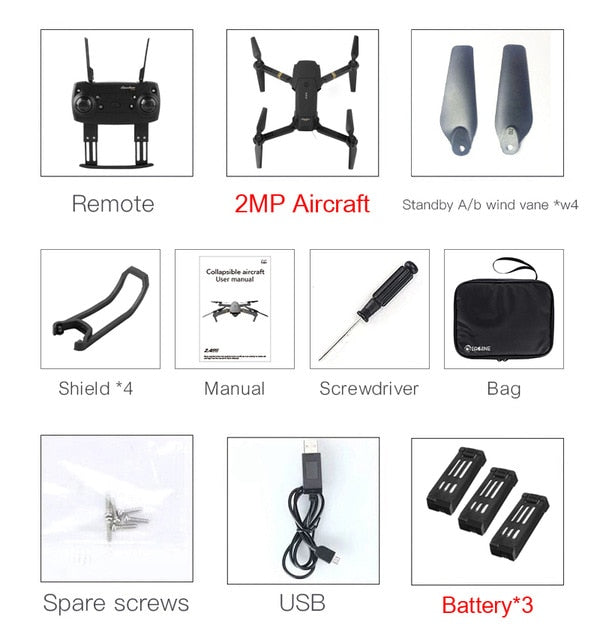 Black Dragon Foldable Arm RC Quadcopter Drone